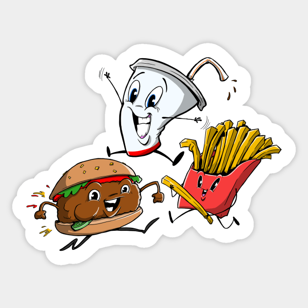 Fast Food Buddies Sticker by natebramble